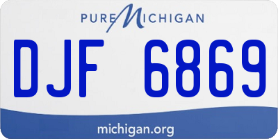 MI license plate DJF6869