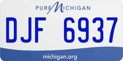 MI license plate DJF6937