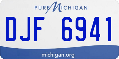 MI license plate DJF6941