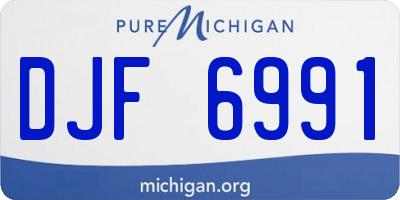 MI license plate DJF6991