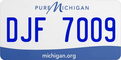 MI license plate DJF7009