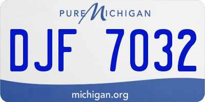 MI license plate DJF7032