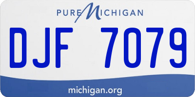 MI license plate DJF7079
