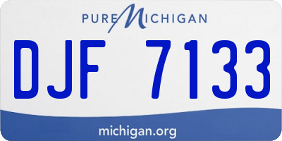 MI license plate DJF7133