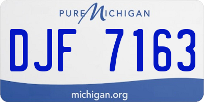 MI license plate DJF7163