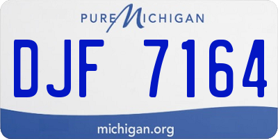MI license plate DJF7164