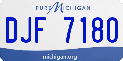 MI license plate DJF7180