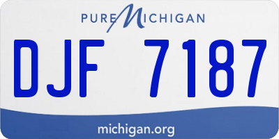 MI license plate DJF7187