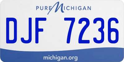 MI license plate DJF7236