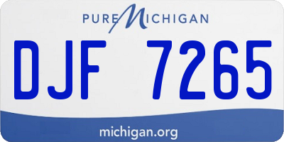 MI license plate DJF7265