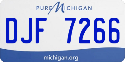 MI license plate DJF7266