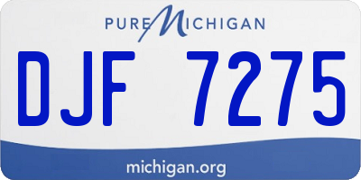 MI license plate DJF7275
