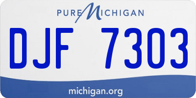 MI license plate DJF7303