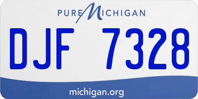 MI license plate DJF7328