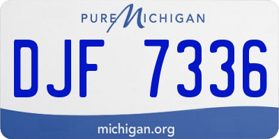 MI license plate DJF7336