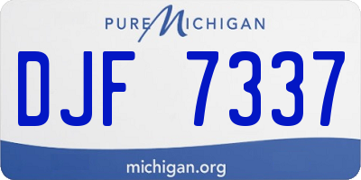 MI license plate DJF7337