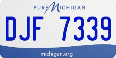 MI license plate DJF7339