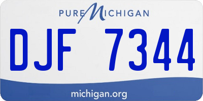 MI license plate DJF7344