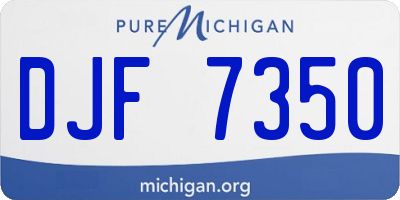 MI license plate DJF7350