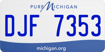 MI license plate DJF7353