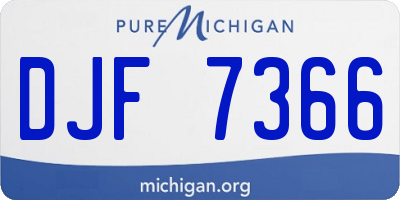 MI license plate DJF7366