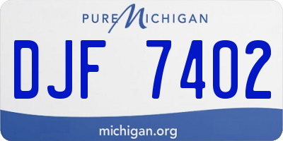 MI license plate DJF7402