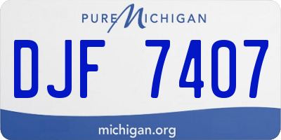 MI license plate DJF7407