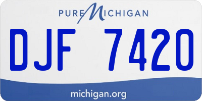 MI license plate DJF7420