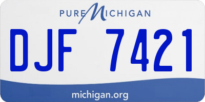 MI license plate DJF7421