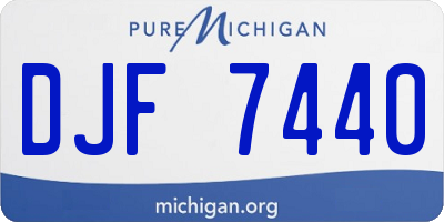 MI license plate DJF7440