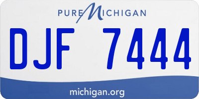 MI license plate DJF7444