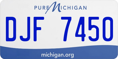 MI license plate DJF7450