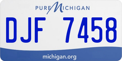 MI license plate DJF7458