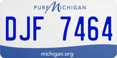 MI license plate DJF7464