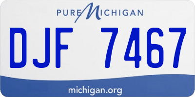 MI license plate DJF7467