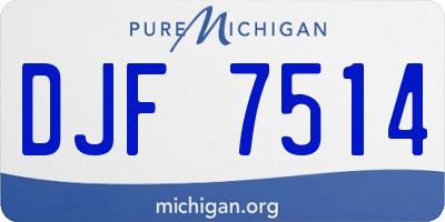 MI license plate DJF7514