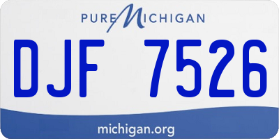 MI license plate DJF7526