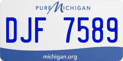 MI license plate DJF7589