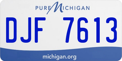 MI license plate DJF7613