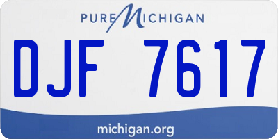 MI license plate DJF7617