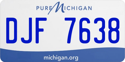 MI license plate DJF7638