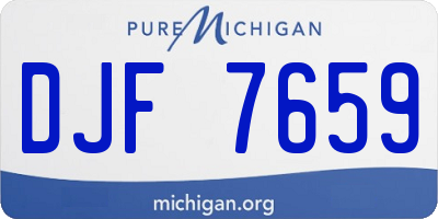 MI license plate DJF7659