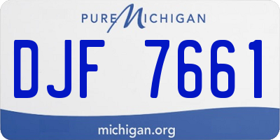 MI license plate DJF7661