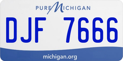 MI license plate DJF7666