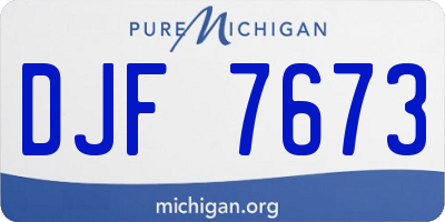 MI license plate DJF7673