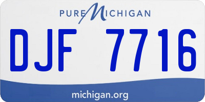 MI license plate DJF7716