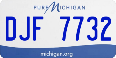 MI license plate DJF7732