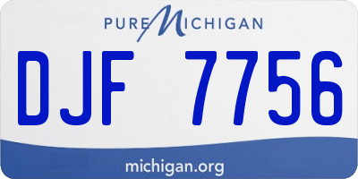 MI license plate DJF7756