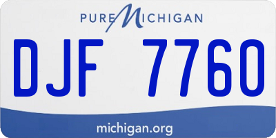 MI license plate DJF7760
