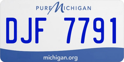 MI license plate DJF7791